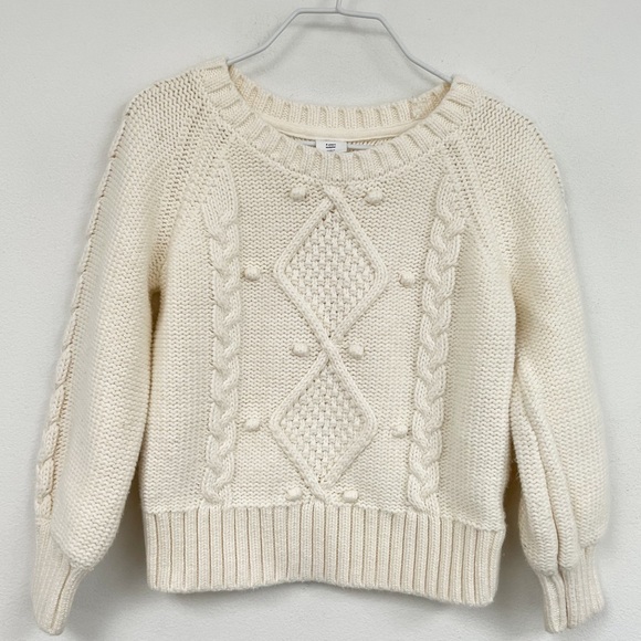 GAP Other - Baby Gap ivory cream chunky cable knit Fisherman's Sweater Sz 4T